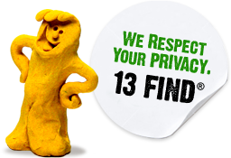We respect your privacy. 13 FIND
